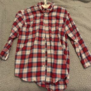 Girls XXL GAP kids red, white and blue flannel